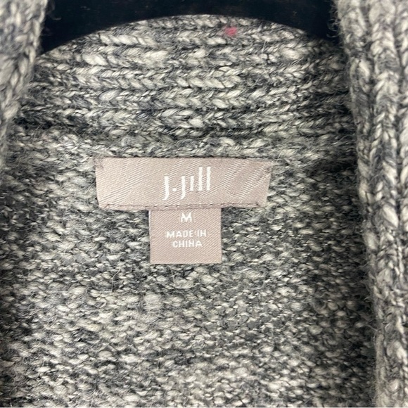 J. Jill Cardigan Short Length Sz Medium Wool Alpaca Single Button Sweater - Picture 3 of 7